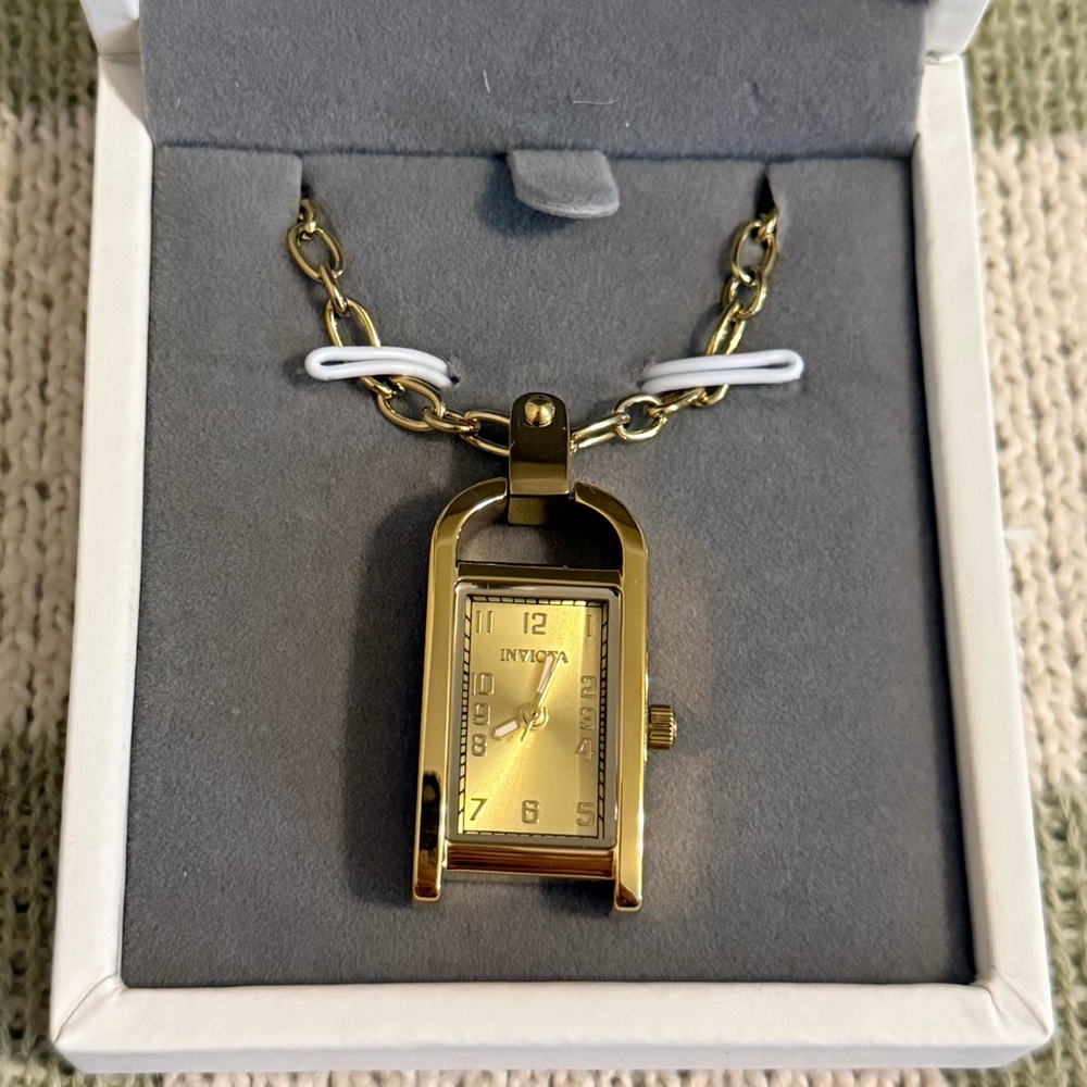 Invicta Mini Angel Women's Necklace Watch - 17.5mm, Gold (49935)